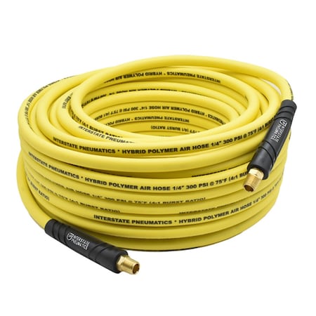 Interstate Pneumatics 1/4in 100 ft Yellow Hybrid Polymer Hose 1/4in NPT HH14-100